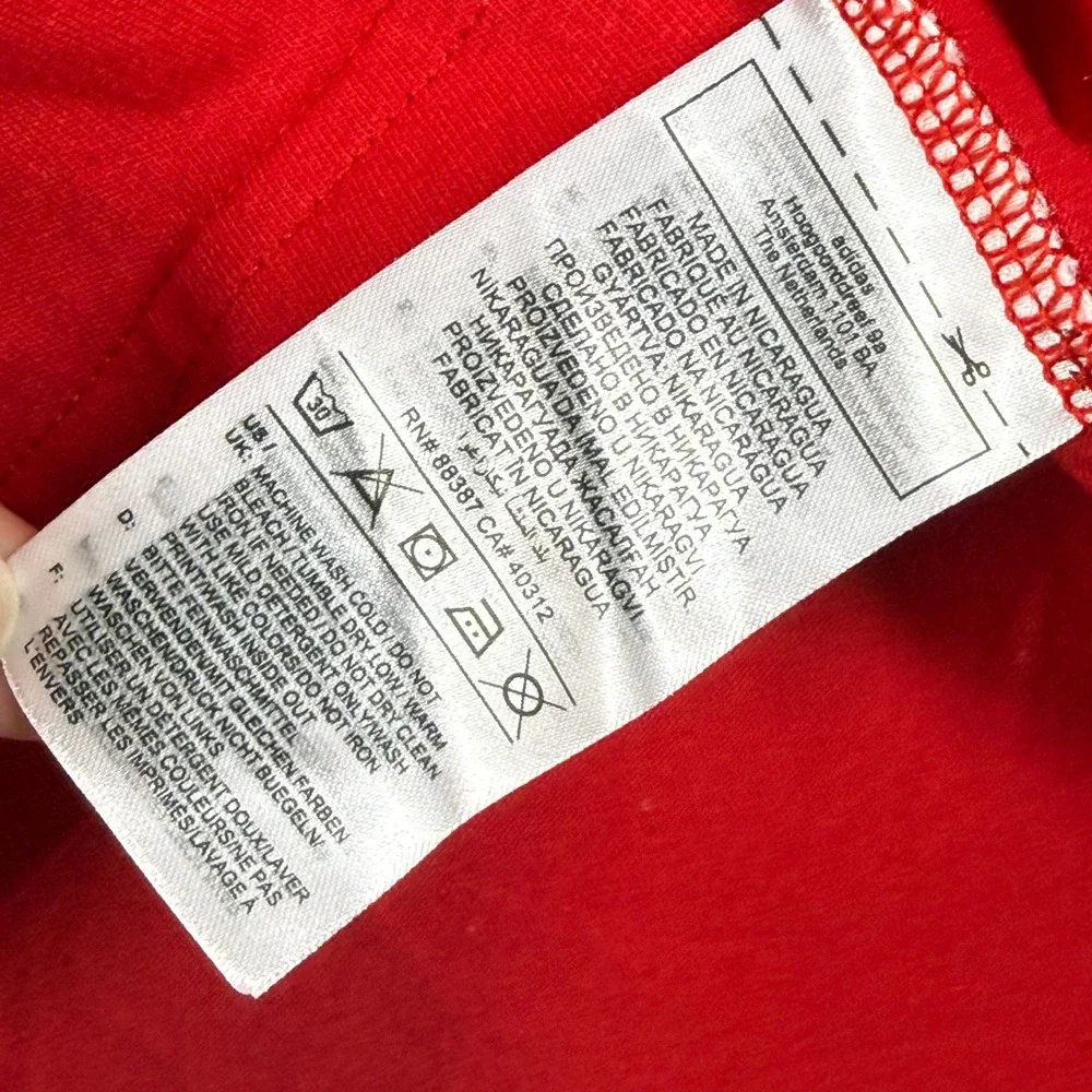 Adidas Arsenal FC Mens Scarlet Red Graphic T-Shirt Regular Fit JY3827 Size M NEW